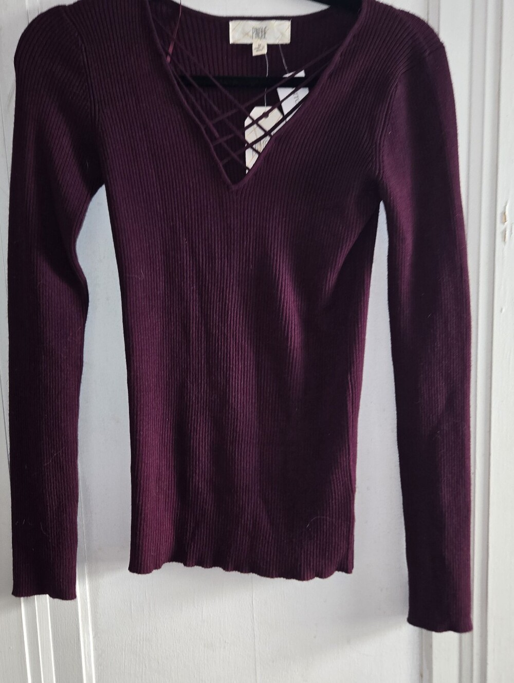 New With Tag Pinque Size Medium Wine Colored Sweater